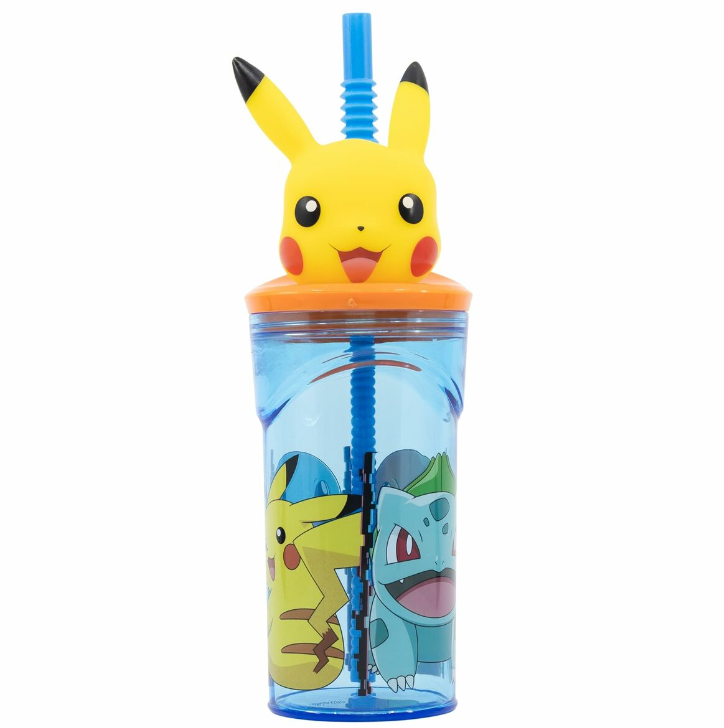 Water bottle Pokémon Multicolour PVC Plastic 360 ml 9 x 23 x 6 cm